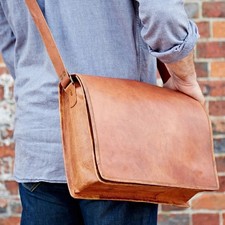 Tasche Herren Leder Laptop Messenger Schultertasche Aktentasche Vintage Tasche