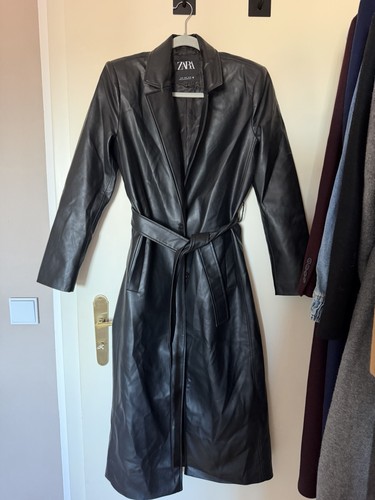 Damen ledermantel schwarz - damen,