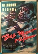 DAS MEER RUFT | Original Plakat WA 1950er | Top-Zustand Rolle | Heinrich George