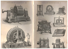 Druck/Stich Technik 1893 DYNAMO-Maschinen, aus Brockhaus, 14.Auflage 1893