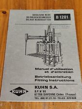 Kuhn Siloblockschneider B1201 Betriebsanleitung traktor tractor prospekt K23