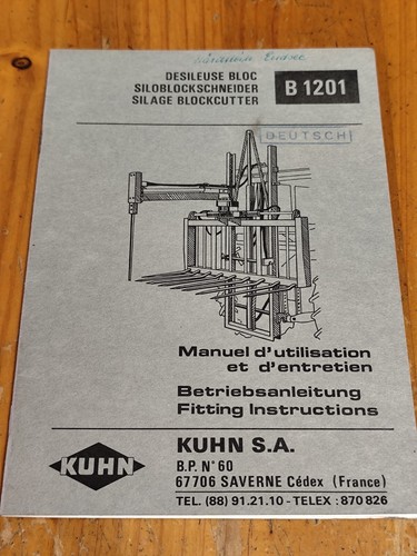 Kuhn siloblockschneider b1201 - kuhn,