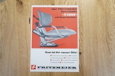 FRITZMEIER Spezialsitz Prospekt Typ S2000 2 Seiten 1968