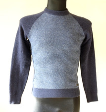 original HUGO BOSS Herren Pullover Amicoso Two-Tone blue-blau meliert Gr. S