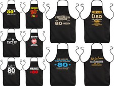 Geschenk zum 80.Geburtstag Grillschürze Fun Kochschürze coole Sprüche 80 Jahre