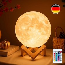 Mondlampe 3d Mondleuchte Nachtlicht Tischlampe kabellos dimmbar Nachtleuchte