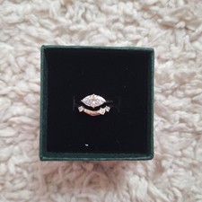 Set – 2 silberne Ringe (Moissanit)