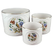 Frankton Tegelen Holland Keramik Übertopf Blumentopf Set 3 tlg 