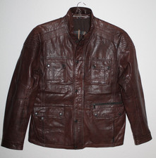 CHEVIREX Herren Jacke 100% Leder Gr.54 Braun