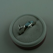 Sterling Silber Ring  Delphin  Larimar  Delfin  Größe 54