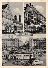 Postcard Munchen 3 views tram