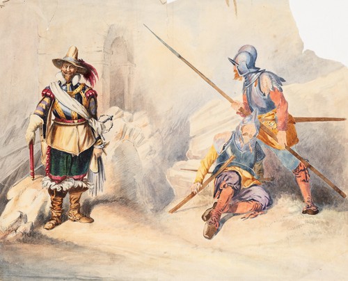 Historische soldaten vor - soldaten,