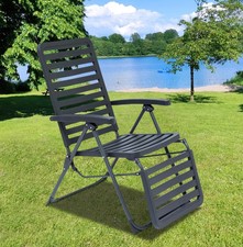 Relaxsessel Klappsessel Hochlehner Gartenstuhl Camping Liege Balkon klappbar