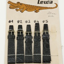 Uhrenarmband, Uhrband  Krokodilband Echt Kroko, 20mm  Vintage Alligator Strap