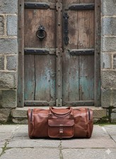 Neu Herren Echt Braun Leder