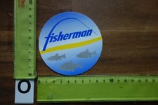 Alter Aufkleber Angeln Fischen Zubehör Sportfischer FISHERMAN Angelruten