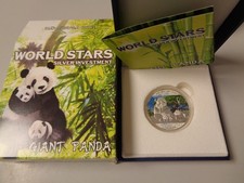 BURKINA FASO 2016 - 1000 Francs in Silber (1 Unze), PP in Farbe - GIANT PANDA