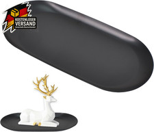 Ovales Tablett Schwarz