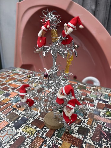 Vintage silber weihnachtsbaum - silber,