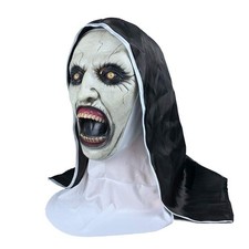 Halloween Scary Nonne Latex Maske Horror Fancy Kleid Party Kostüm Cosplay