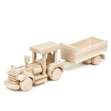 Traktor Trecker Anhänger Landwirtschaftstraktor Spielzeug Holz Spielzeug