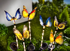 Solar-Gartenstecker Borboleta 3er-Set ,Zauberhaft leuchtende Schmetterlings Trio