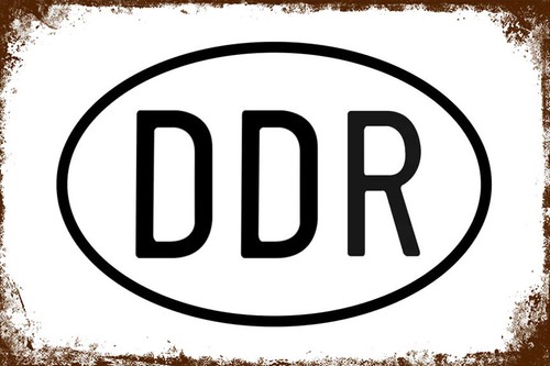 Retro blechschild ddr 20 - ddr,