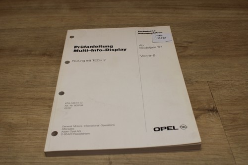 Opel vectra prüfanleitung - opel, b