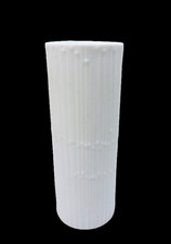 Rosenthal Vase weiß Bisquit Tauperle Bambus Wirkkala ca. 16 x 6 cm