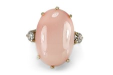 Ring Engelshaut Koralle Brillanten Wesselton/p1 585 Gelbgold [BRORS 18036]