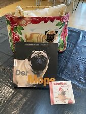 Mops Tasche mit Holzgriffen und Bücher dazu