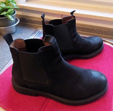 Schwarze Chelsea Boots*PIER ONE*Gr. 40*Nubukleder*Unisex*