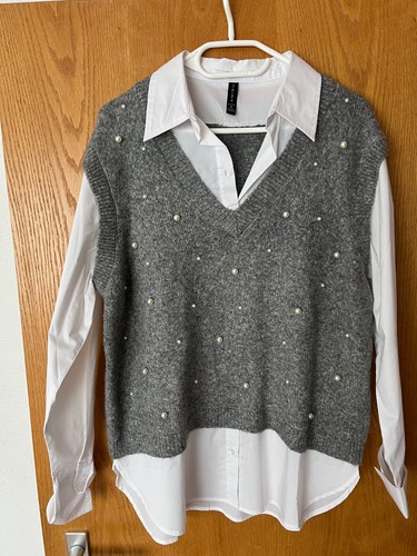 Damenpullover mit bluse - mit,
