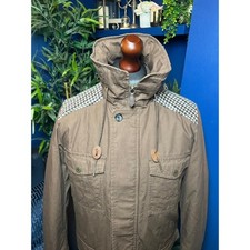 Vintage Diesel 55DSL Field Hunting Chore Jacket Mens Small Brown Houndstooth