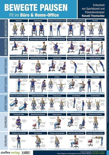 Fitnessposter bewegte pausen - fitnessposter,