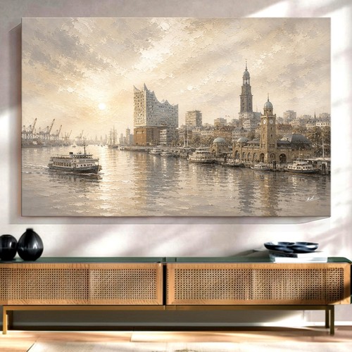 Hamburg skyline leinwand - hamburg,