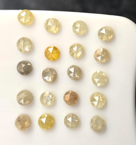 Natural diamond lot - lot, rund