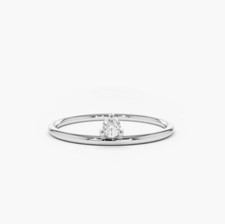 Gold ring white gold ring 14K