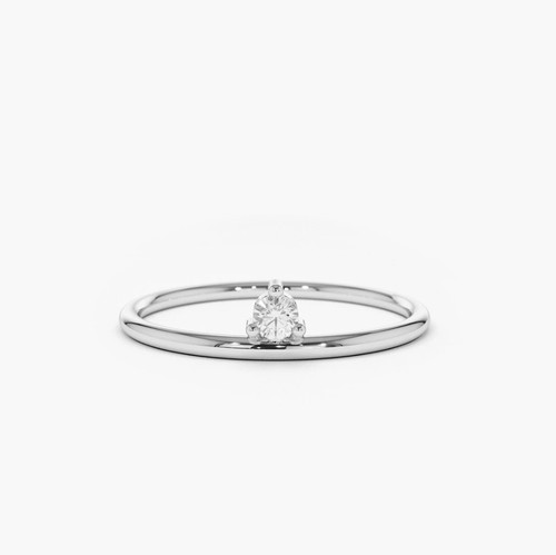 Gold ring white - , 14k