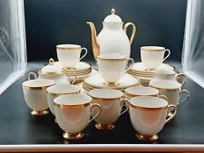 Vintage Fürstenberg Fürstin Kaffee Tee Service Golddekor 39 tlg. für 12 Personen