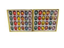 48 Holzeier | ca. 2cm | Osterdeko Ostereier zum Hängen für Osterstrauch | NEU