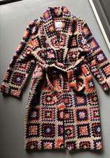 Rich & Royal Mantel 36 bunt Blau Koralle Beige Wolle