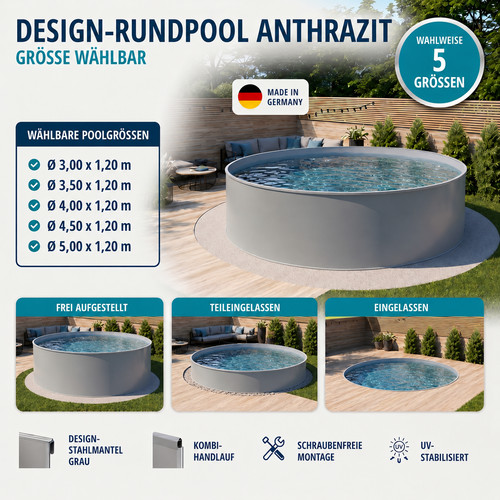 Stahlwandpool set rundpool - stahlwandpool,