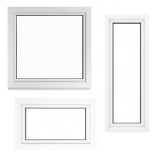 Kunststoff Fenster Festverglasung Fix ohne Griff mit festem Glas ohne Flügel