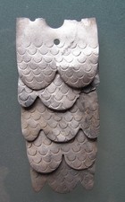 Shako-Skalen.Offizier.Frankreich Napoleon-Krieg von 1812.Silber