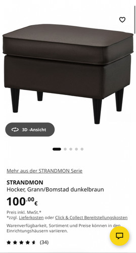 Ikea strandmon dunkelbraun - ikea, 2x