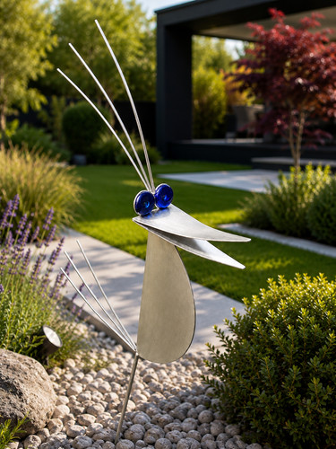 Edelstahl vogel garten - vogel, /