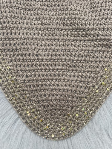 Fliegenohren taupe mit glitzer - taupe,