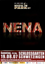 Nena - Cover Me, Schwetzingen 2007 | Konzertplakat | Poster
