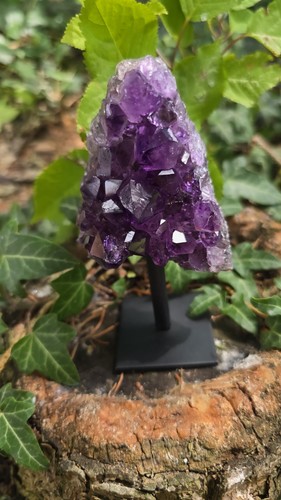 Amethyst cluster auf stand - amethyst,